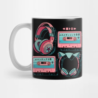 The Mixtapes and Headphones (for dark background) T-Shirt Mug